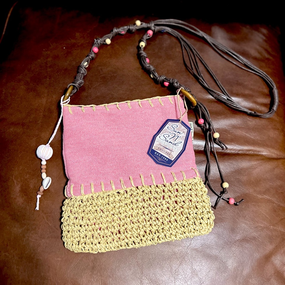 Sun N Sand Pink Handmade Crossbody Purse